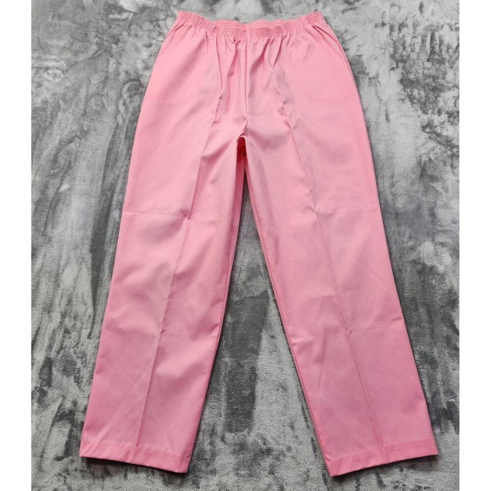 Vintage The Fox Collection Pants Womens 38/L Pink Pull On‎ High Rise Tapered